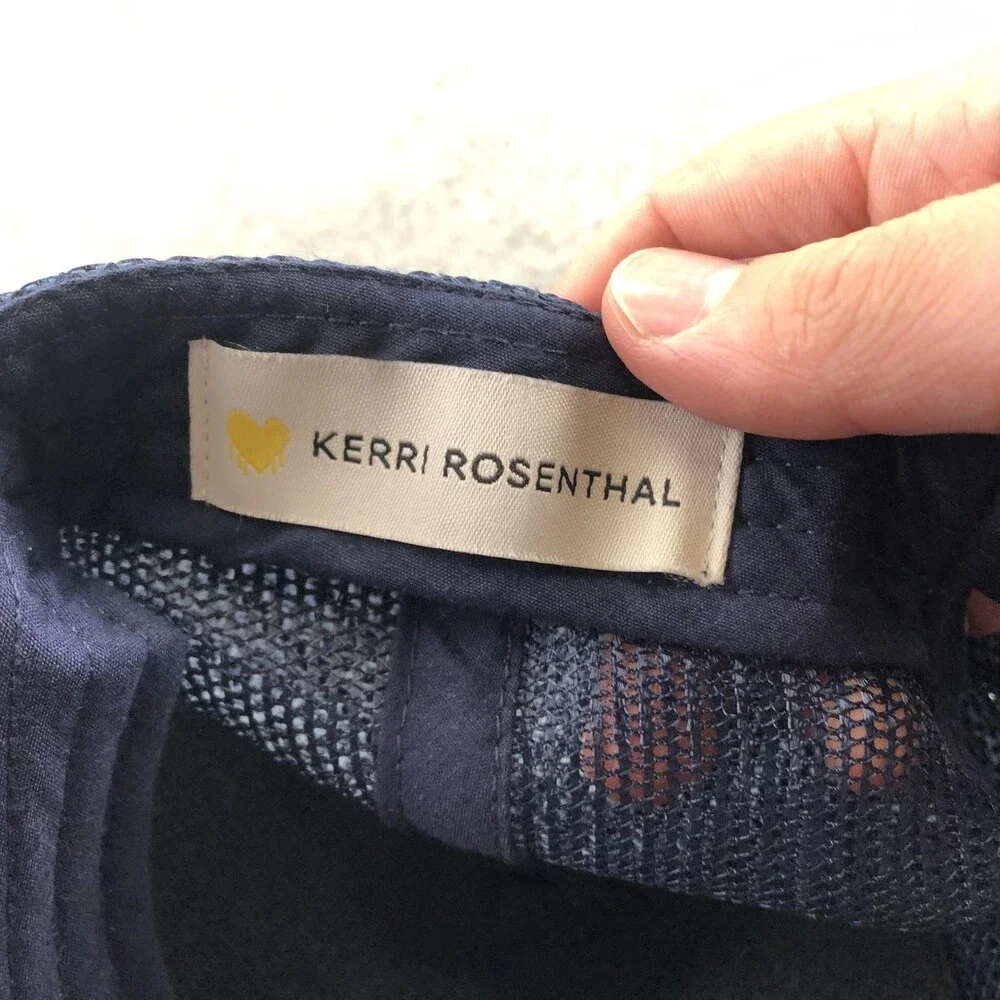 Kerri Rosenthal Hat Cap Snap Back Womens One Size Blue Crush Mesh Back Trucker